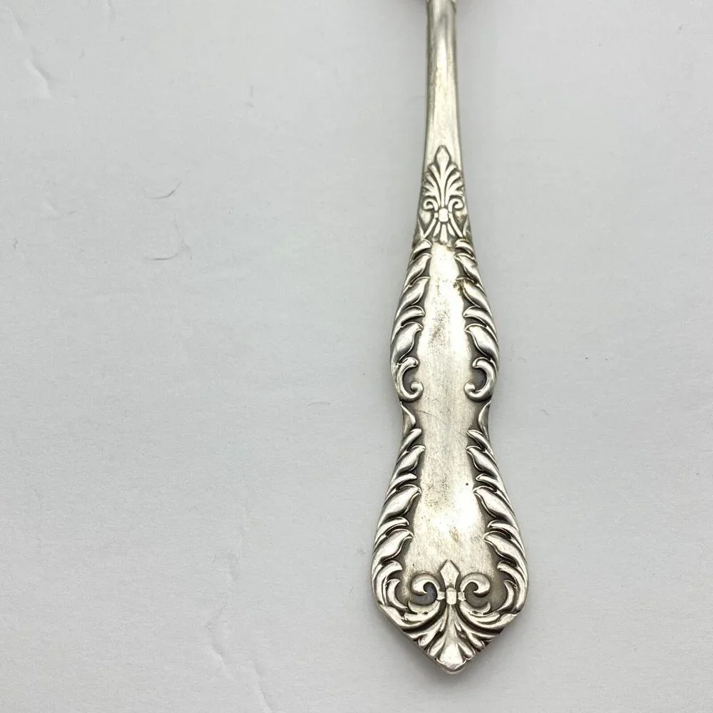 Vintage Holmes & Edwards‎ XIV Serving Meat Fork Silverplate Art Deco 7 5/8